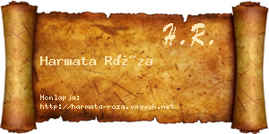Harmata Róza névjegykártya